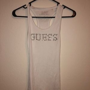 Guess Womens Rhinestone Tank